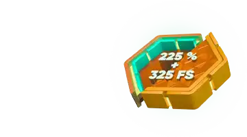 Icon showing 225% + 325 FS, representing the welcome bonus at Drip Casino.