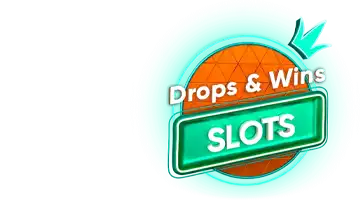 Icon with Drops & Wins Slots text, representing the Drops & Wins Tournament at Drip Online Casino.